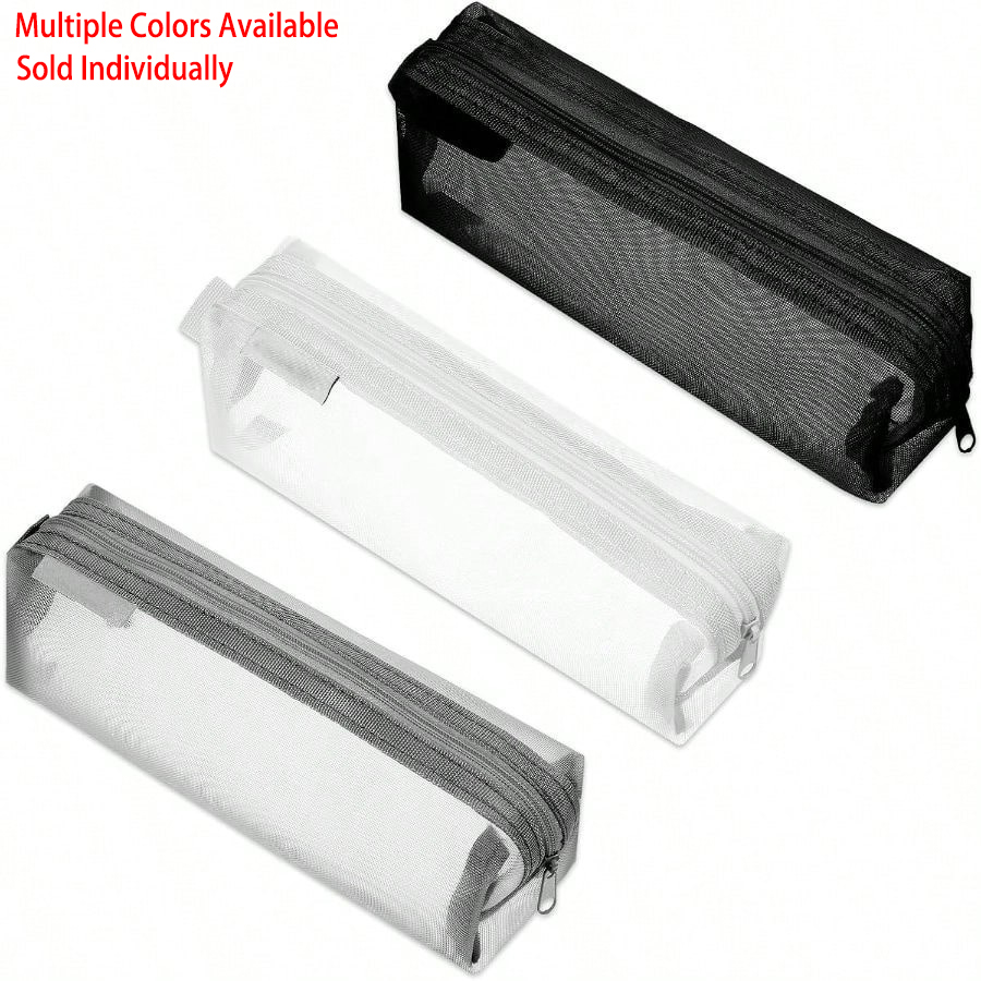 Transparent Mesh Exam Pencil C - Clear Mesh Pencil Pouch For Exam ulasan dan harga