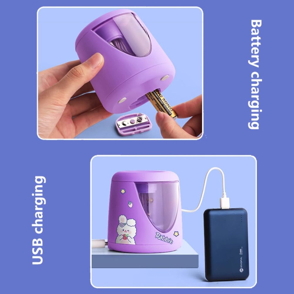 with Decorative Sticker Batter - Electric Pencil Sharpener Usb ulasan dan harga