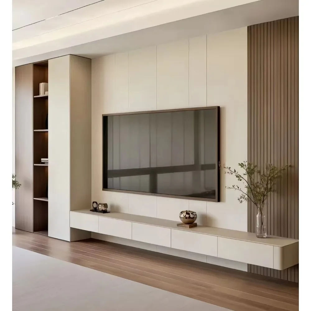 Modern Custom Wooden Low TV Ca - Office Furniture ulasan dan harga