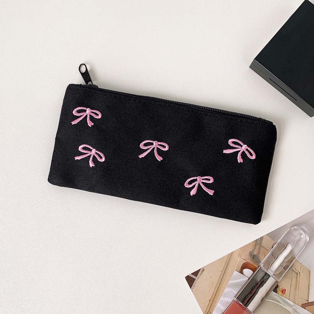 Bowknot Bow Stationery Bag Lar - Aesthetic Large Pencil Case Pouch ulasan dan harga