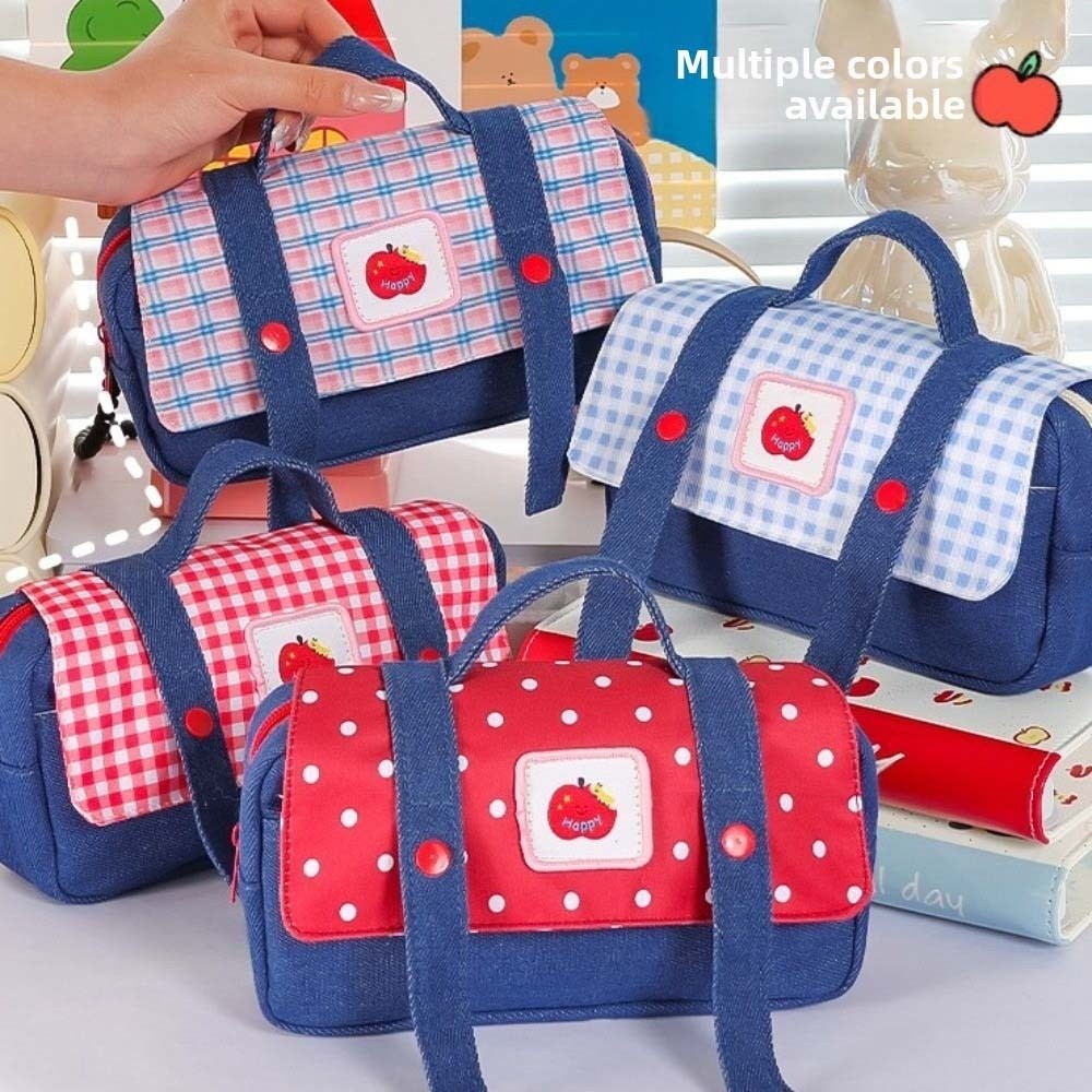 Denim Fruit Cowboy Pencil Case - Aesthetic Large Pencil Case Pouch ulasan dan harga