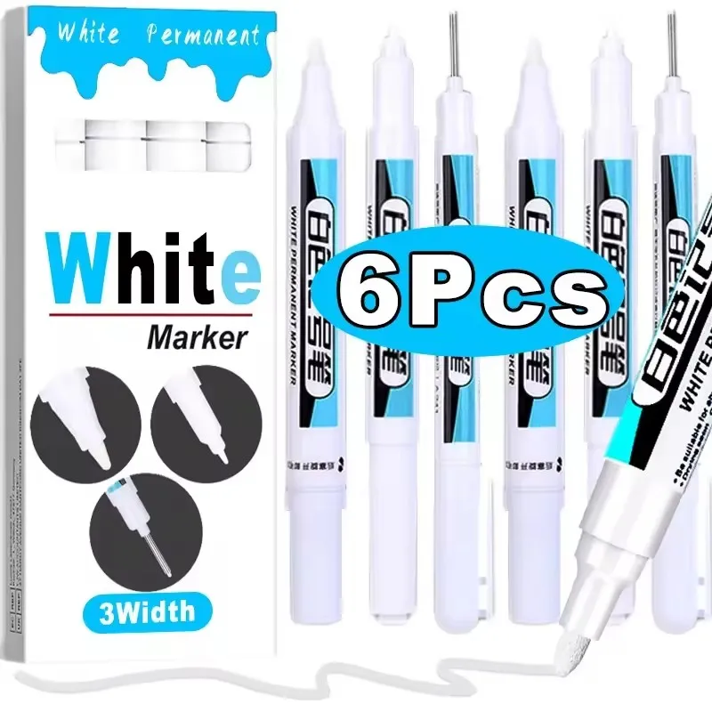 0.7/1.0/2.5MM White Permanent  - Stationery ulasan dan harga