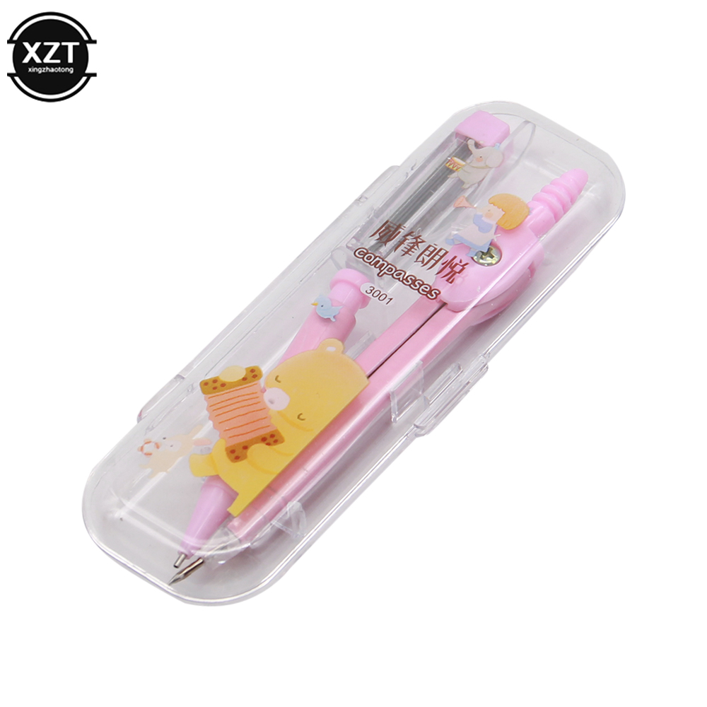 School Compass Cute Girl Stati - Math Geometry Set With Compass ulasan dan harga