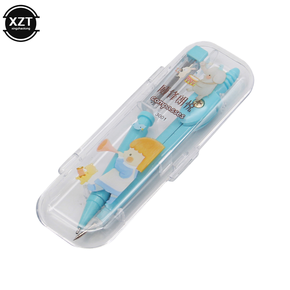 School Compass Cute Girl Stati - Math Geometry Set With Compass ulasan dan harga