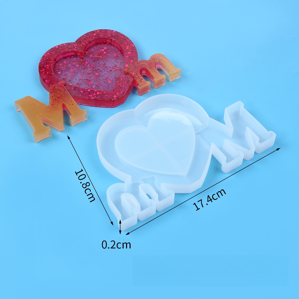 Letter Mm Epoxy Resin Silicone - Writing Tools ulasan dan harga