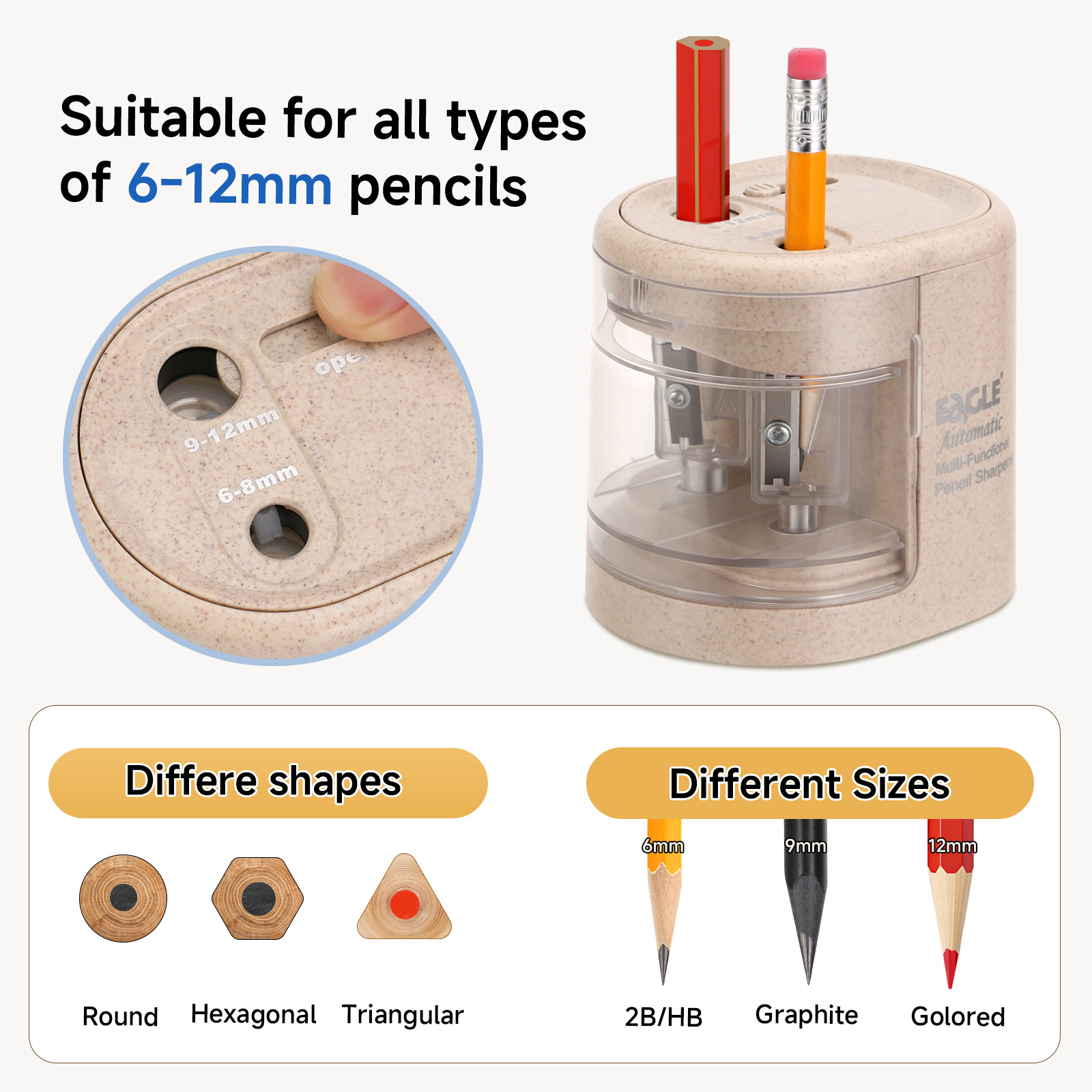 EAGLE Automatic Electric Penci - Electric Pencil Sharpener Usb ulasan dan harga