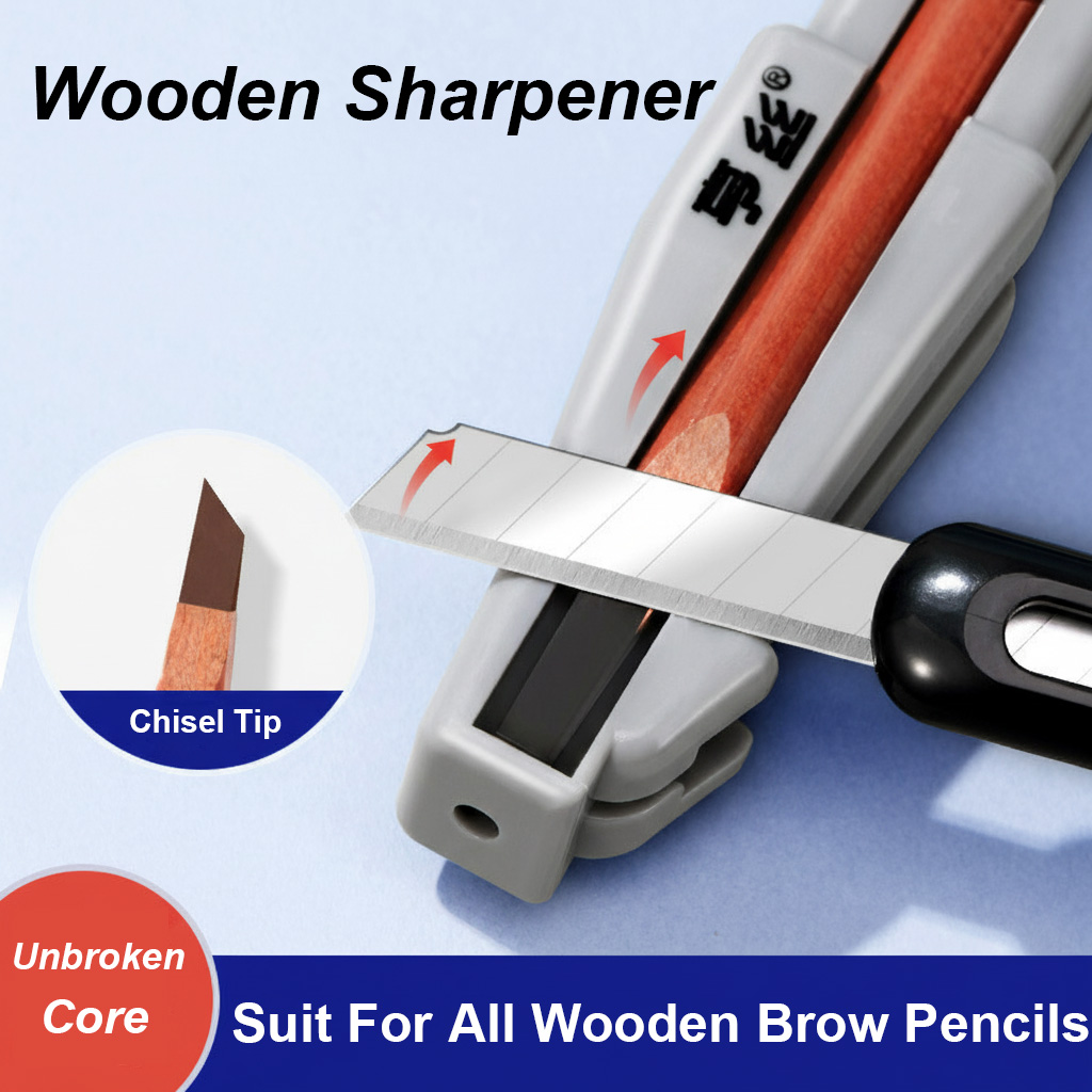 Wooden Eyebrow Pencil Sharpene - Stationery ulasan dan harga