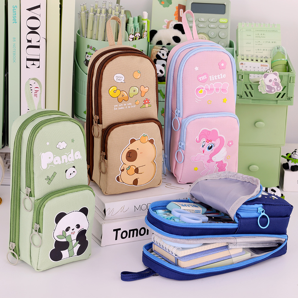 Cute Cartoon Capybara Pencil C - Aesthetic Large Pencil Case Pouch ulasan dan harga