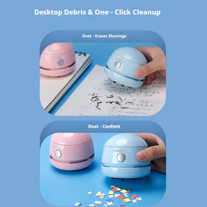 Tenwin Mini Handheld Desktop V - Mini Desktop Vacuum Cleaner For Eraser Dust ulasan dan harga