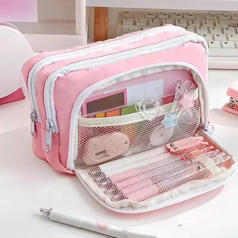 Portable Large Capacity Aesthe - Aesthetic Large Pencil Case Pouch ulasan dan harga