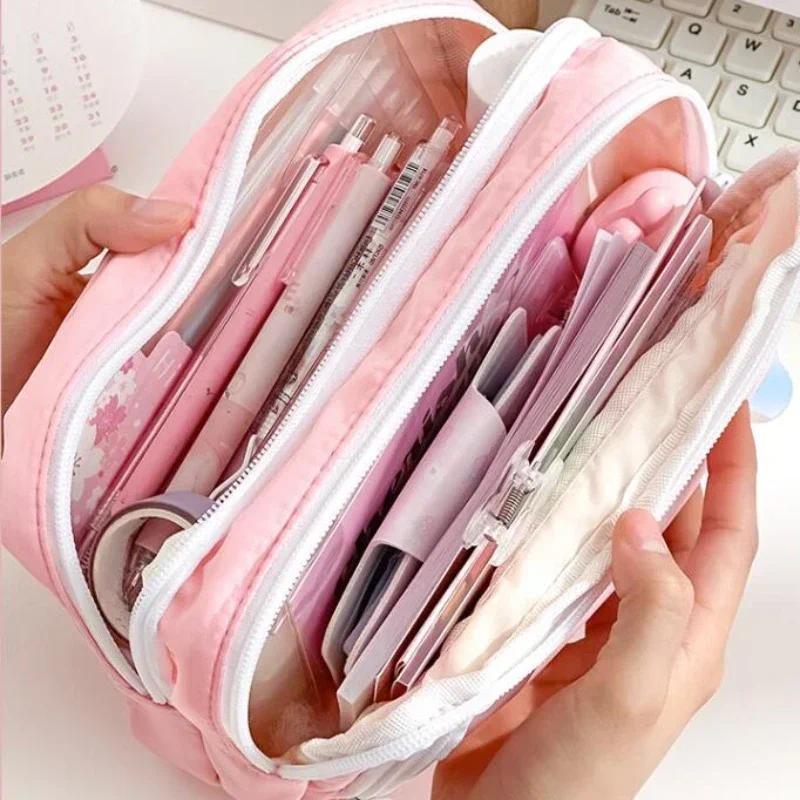 Portable Large Capacity Aesthe - Aesthetic Large Pencil Case Pouch ulasan dan harga