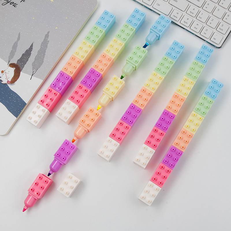 6pcs Pastel Color Body Buildin - Pastel Highlighter Set Double Ended ulasan dan harga