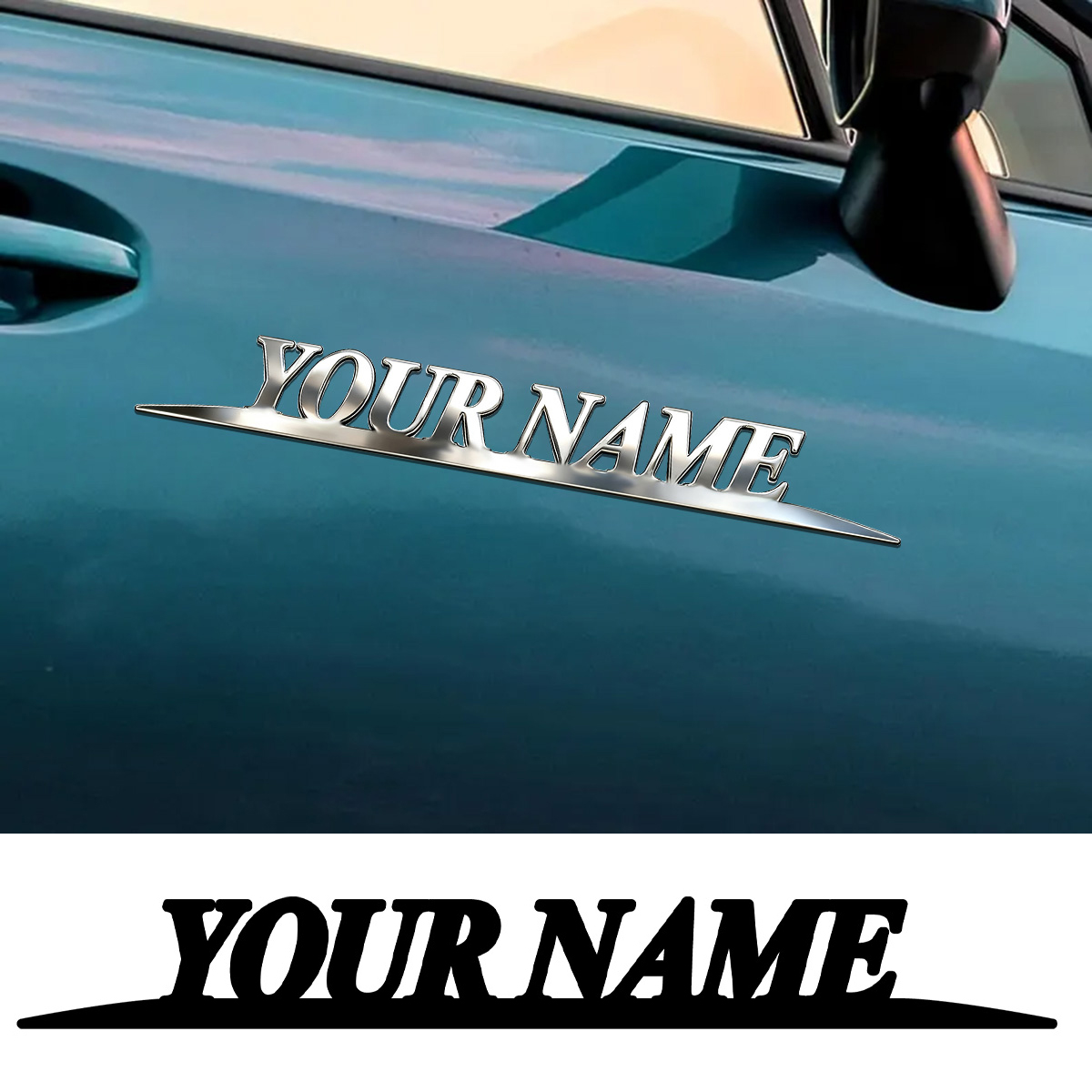 Metal Trendy YOUR NAME Sticker - School Supplies ulasan dan harga