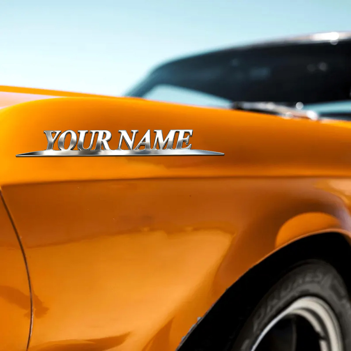 Metal Trendy YOUR NAME Sticker - School Supplies ulasan dan harga