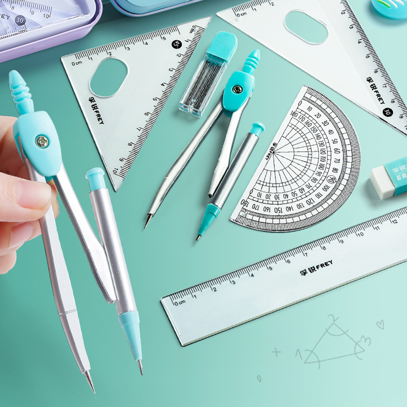 7PCS Stainless Steel Compass S - Math Geometry Set With Compass ulasan dan harga