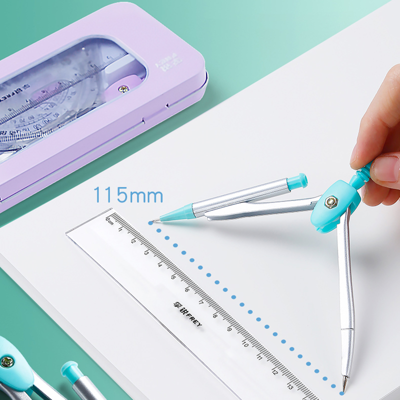 7PCS Stainless Steel Compass S - Math Geometry Set With Compass ulasan dan harga