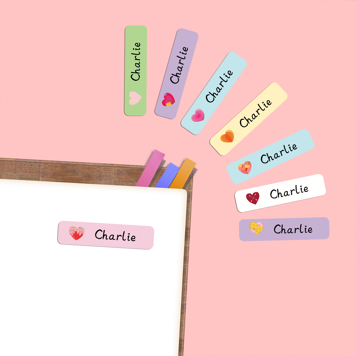 Personalized Heart Shape Name  - School Supplies ulasan dan harga