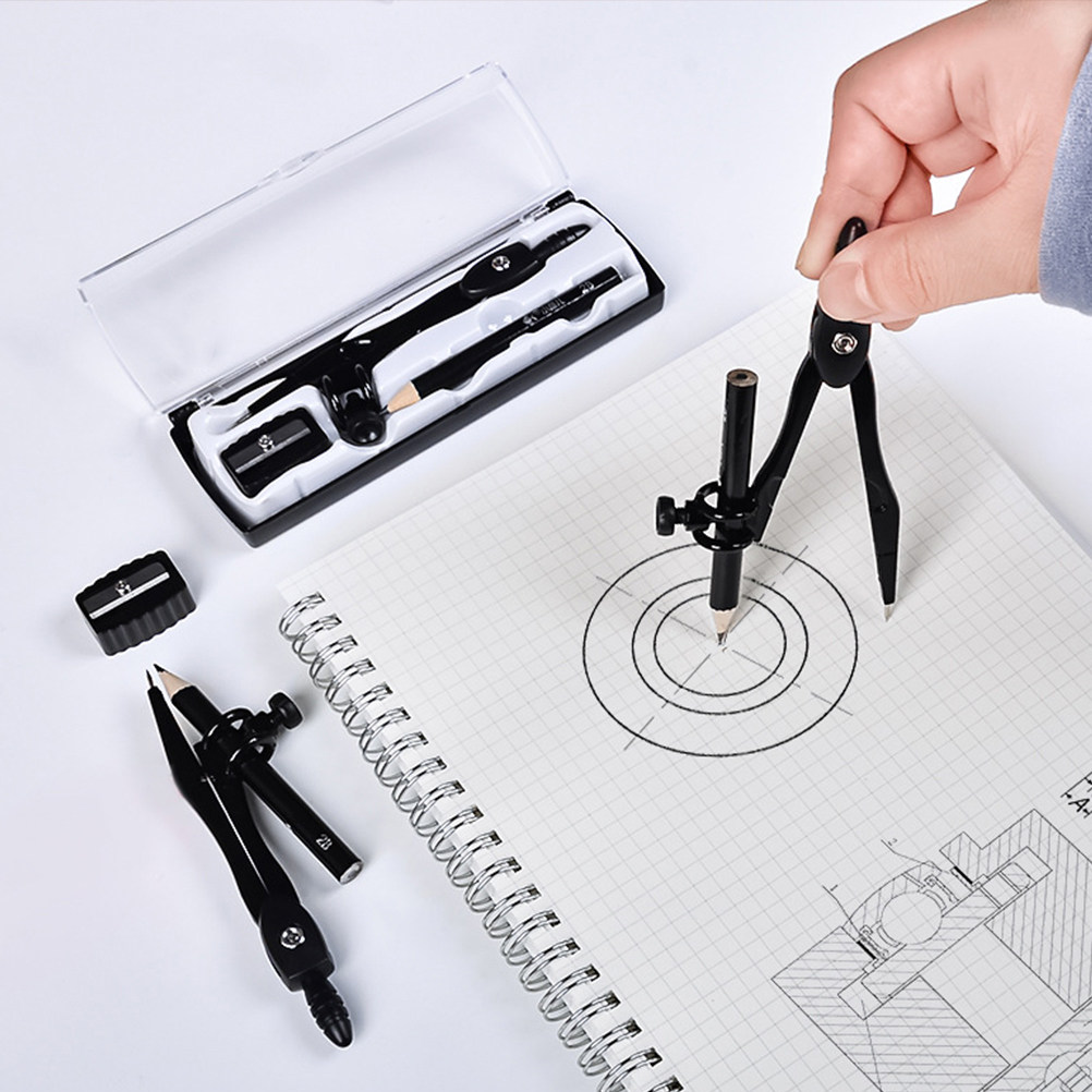 1Set Precision Student Compass - Math Geometry Set With Compass ulasan dan harga