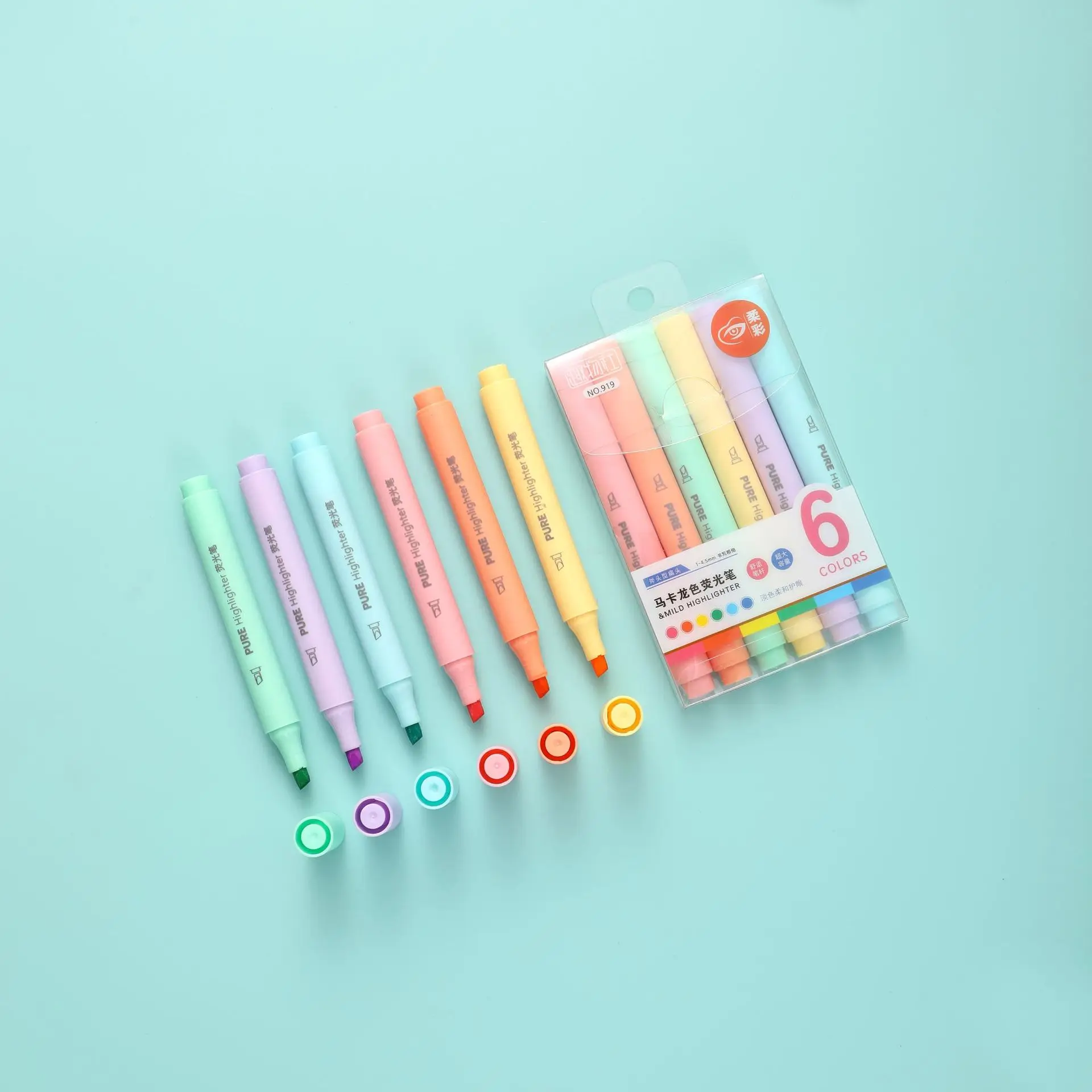 6PCS Pastel Highlighter Pens - - Pastel Highlighter Set Double Ended ulasan dan harga