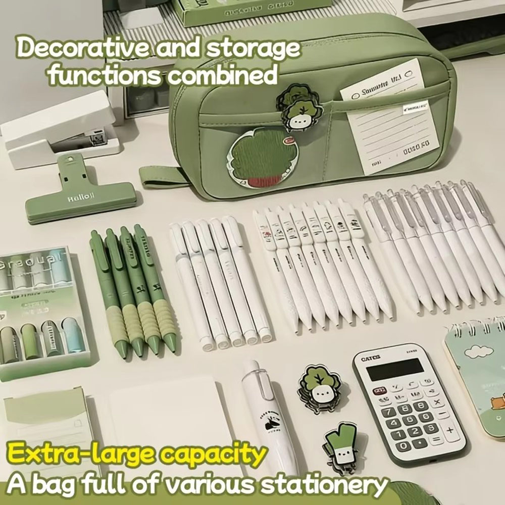 Ins Large Capacity Volcano Pen - Aesthetic Large Pencil Case Pouch ulasan dan harga