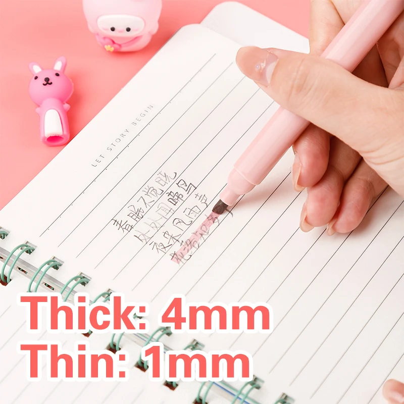 6 pcs/pack Kawaii Cat Claw Pas - Pastel Highlighter Set Double Ended ulasan dan harga