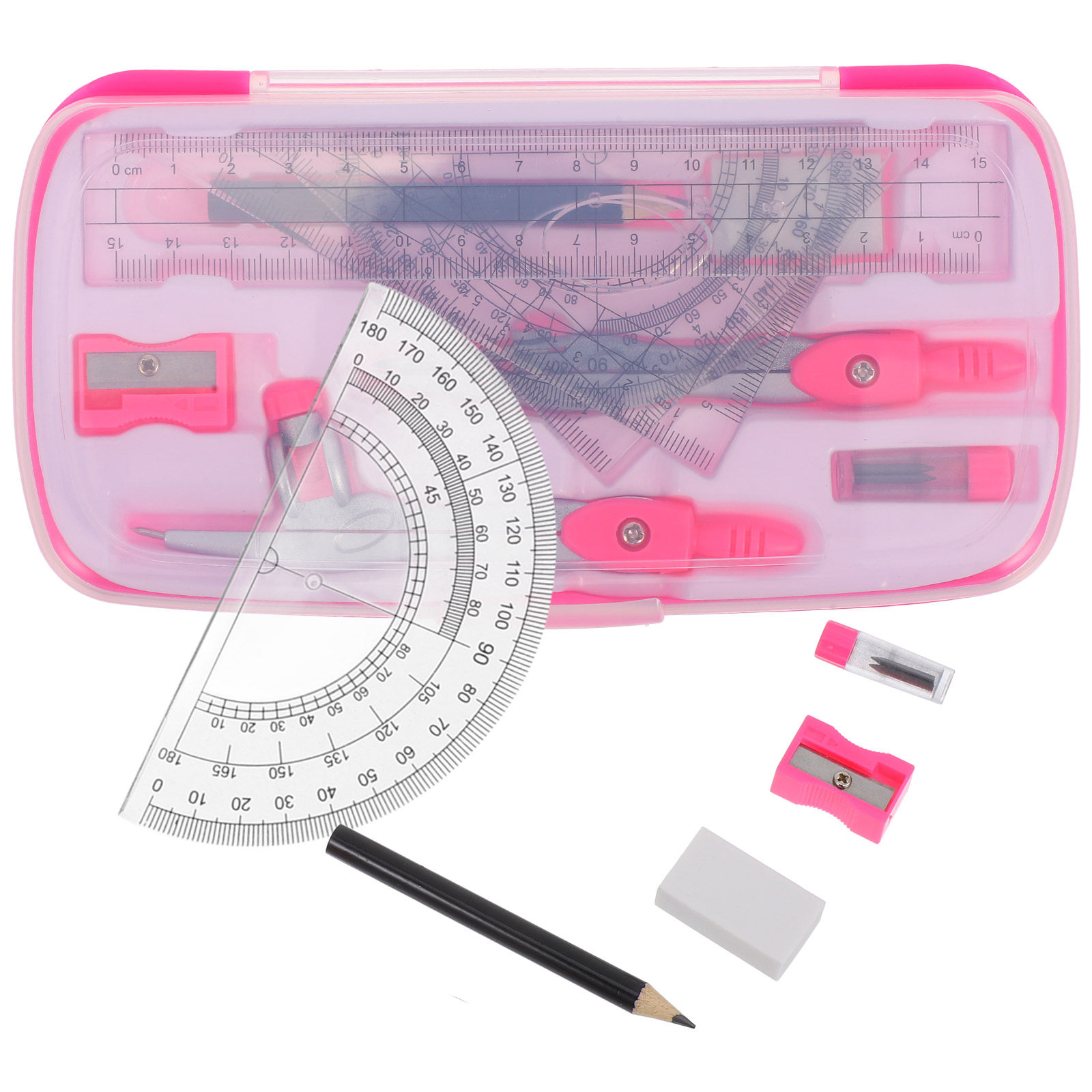 1Set Lightweight Portable Comp - Math Geometry Set With Compass ulasan dan harga