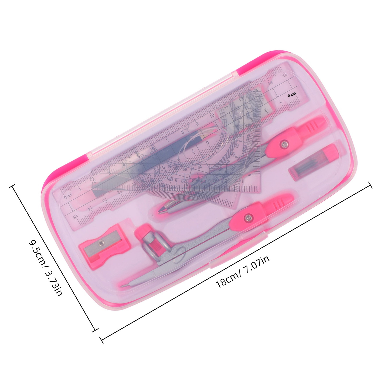 1Set Lightweight Portable Comp - Math Geometry Set With Compass ulasan dan harga