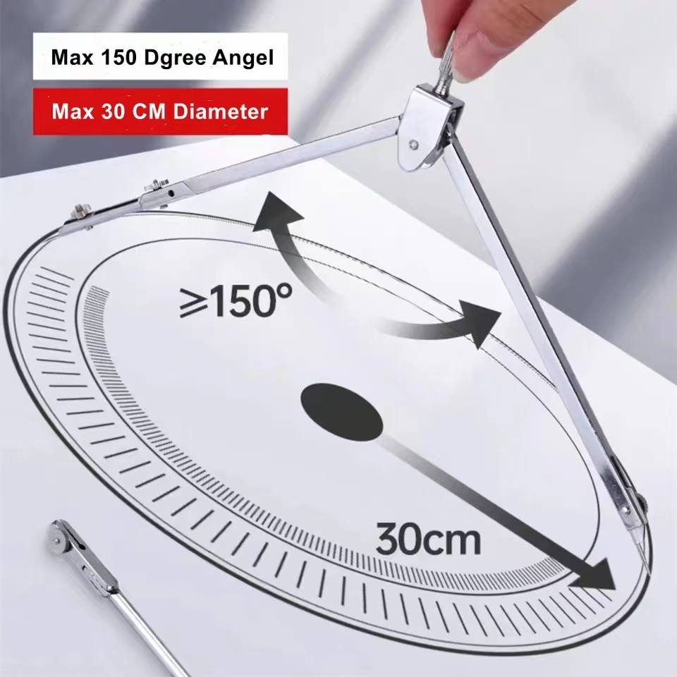 Stainless Steel Drafting Set D - Math Geometry Set With Compass ulasan dan harga