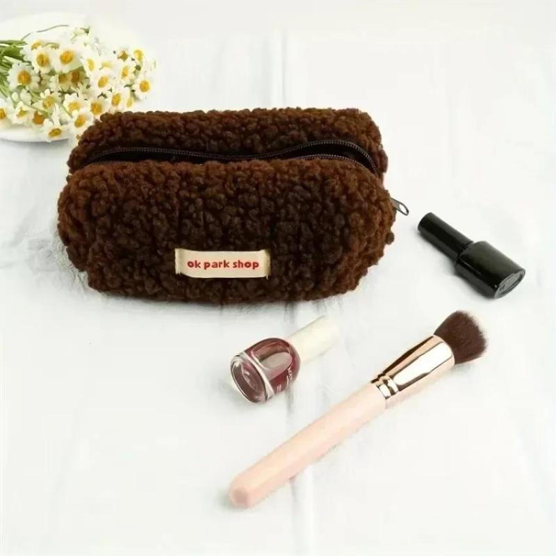 2026 Lamb Plush Storage Bag Si - Aesthetic Large Pencil Case Pouch ulasan dan harga
