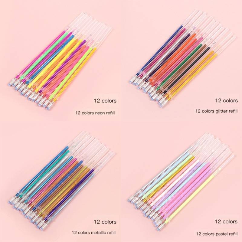 Gel Pen Refills Set 12/100 Col - Pastel Highlighter Set Double Ended ulasan dan harga