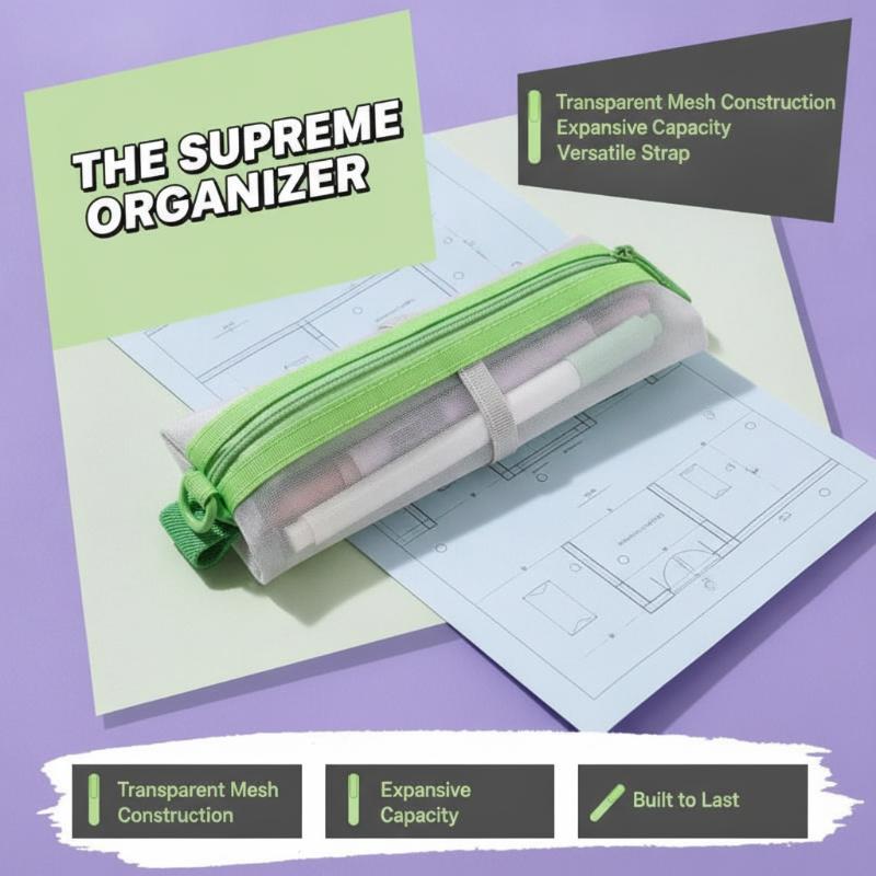 Transparent Mesh Pencil Pouch  - Clear Mesh Pencil Pouch For Exam ulasan dan harga