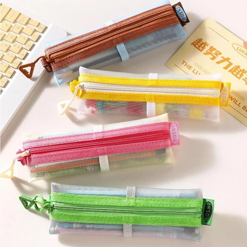 Transparent Mesh Pencil Pouch  - Clear Mesh Pencil Pouch For Exam ulasan dan harga