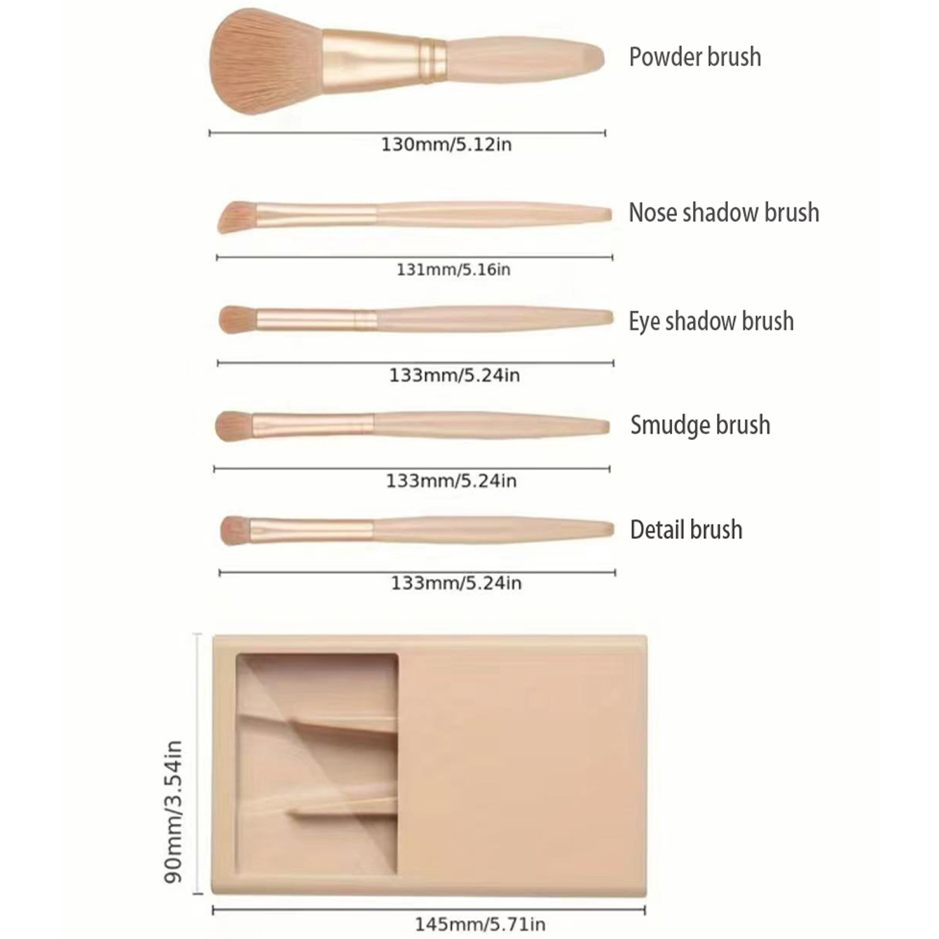 5pcs Cosmetic Brush Kit With M - Writing Tools ulasan dan harga