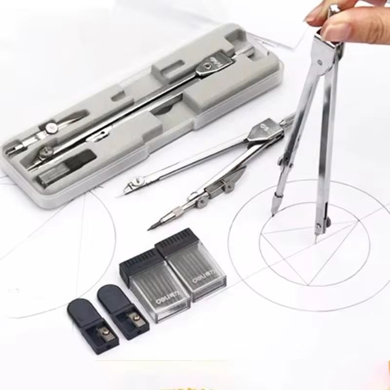 Stainless Steel Multifunctiona - Math Geometry Set With Compass ulasan dan harga