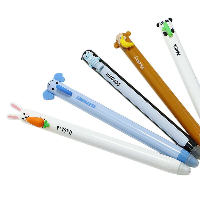 6 Pack Cute Cartoon Animal Ret - Retractable Eraser Pen Click ulasan dan harga