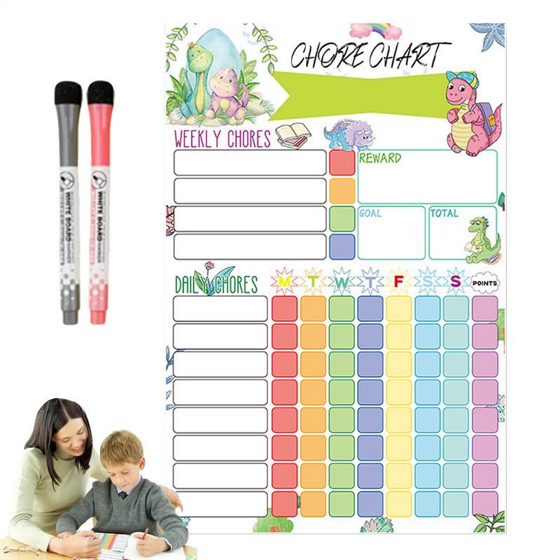 Magnetic Chore Chart Weekly Vi - Kids Magnetic Reward Chart Board ulasan dan harga