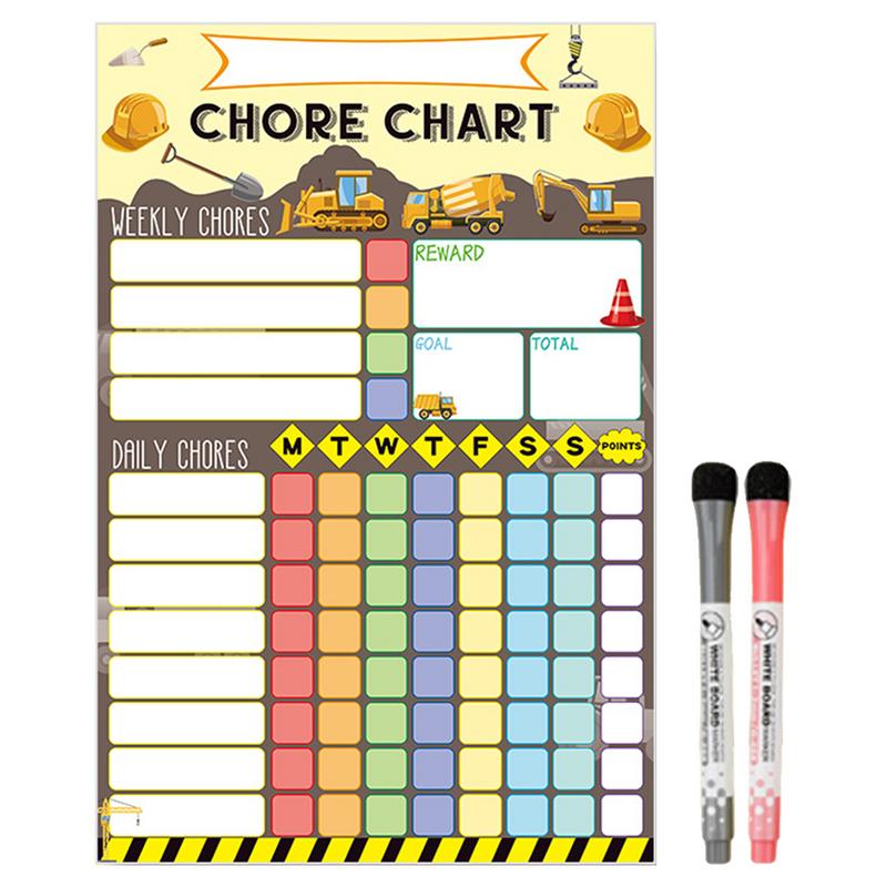 Magnetic Chore Chart Weekly Vi - Kids Magnetic Reward Chart Board ulasan dan harga