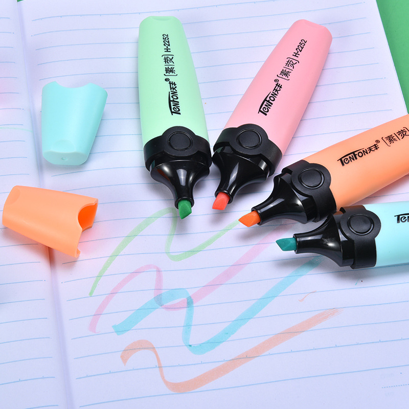 6 Pcs/set Highlighter Pastel C - Pastel Highlighter Set Double Ended ulasan dan harga
