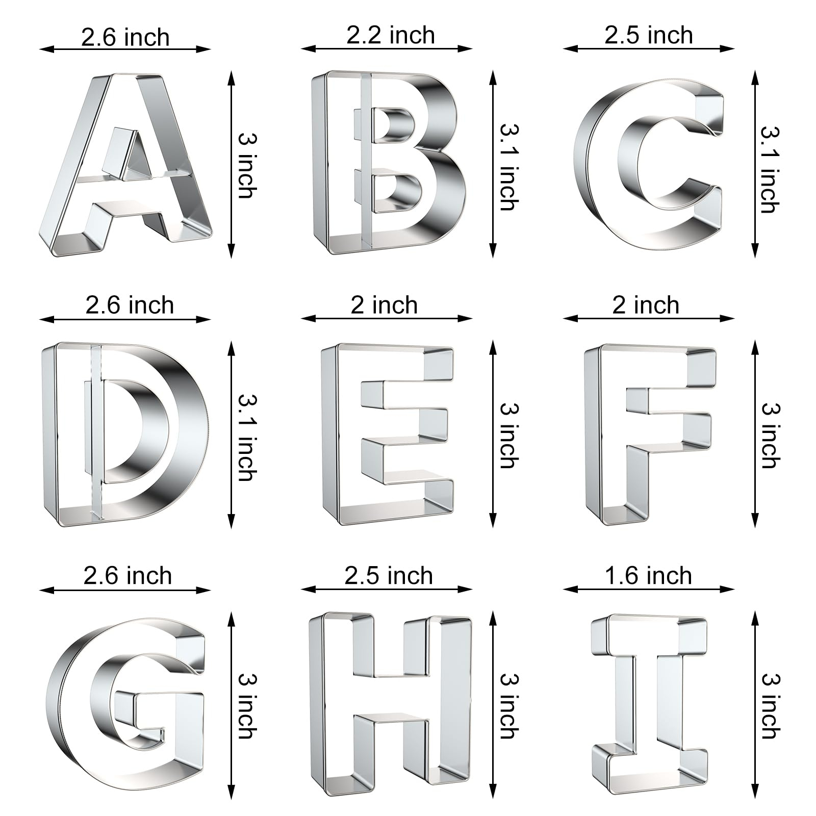 Letter Cookie Cutters Shapes - - Writing Tools ulasan dan harga