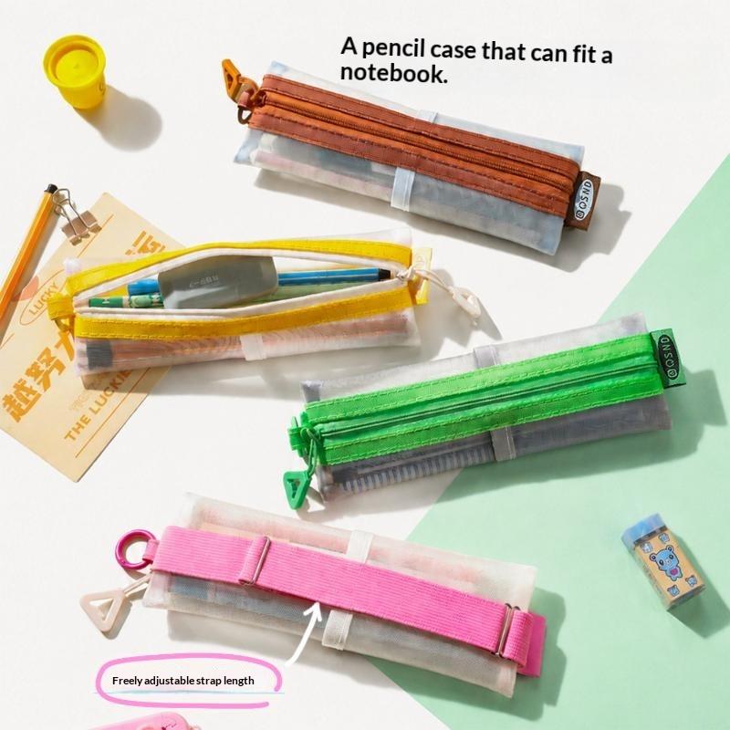 Transparent Mesh Pencil Pouch  - Clear Mesh Pencil Pouch For Exam ulasan dan harga