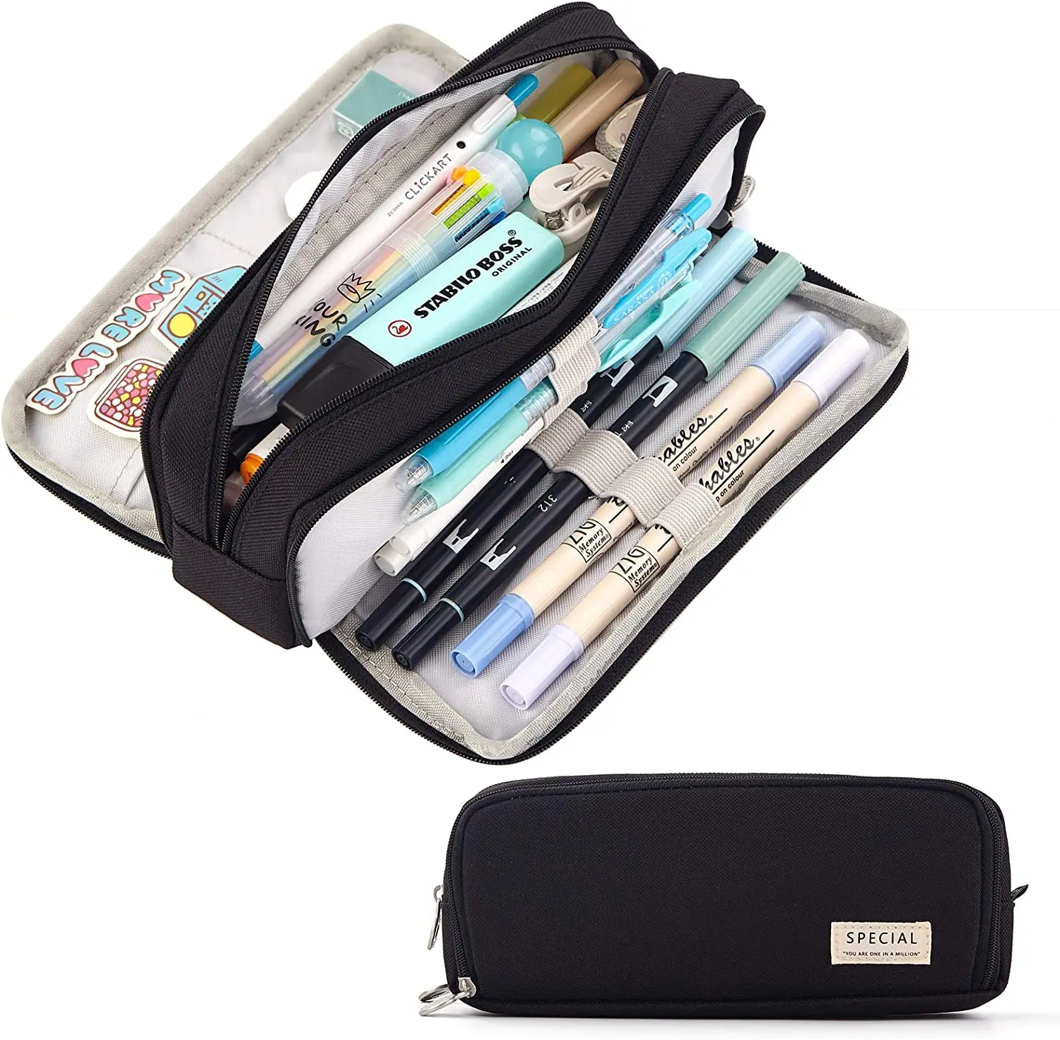 Pencil Case Large Capacity Pen - Aesthetic Large Pencil Case Pouch ulasan dan harga