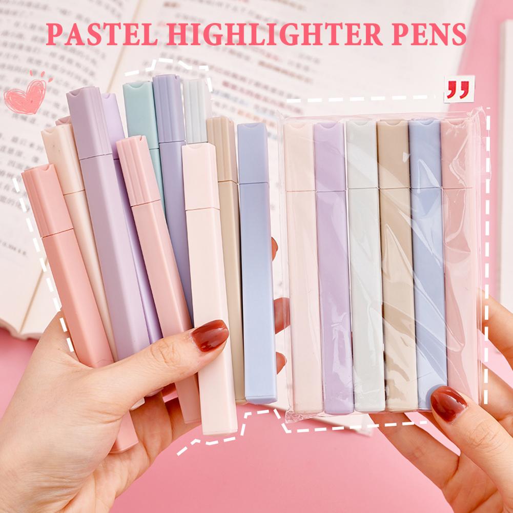 Colorful Highlighters 6pcs Pas - Pastel Highlighter Set Double Ended ulasan dan harga