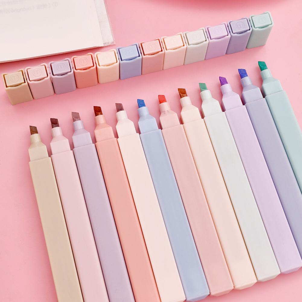 Colorful Highlighters 6pcs Pas - Pastel Highlighter Set Double Ended ulasan dan harga